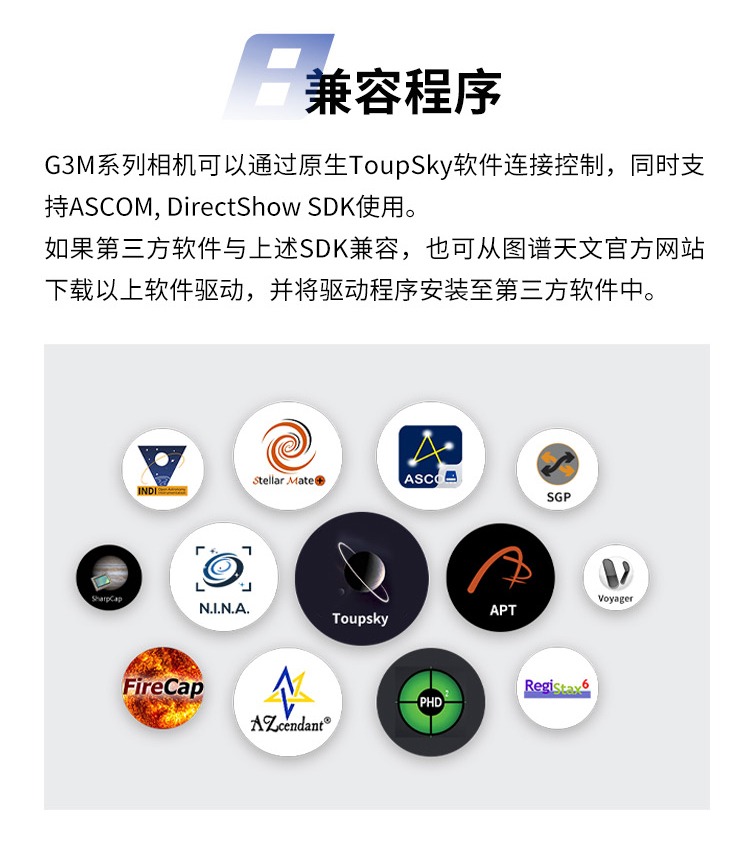 G3M2210M/C 行星相机参数对比 - 近红外高灵敏行星相机