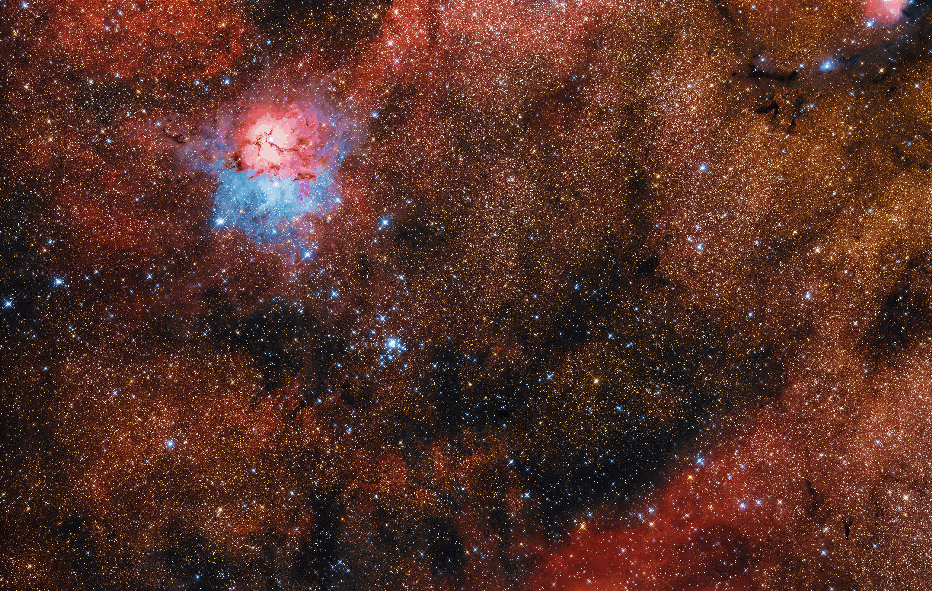 M20三裂星云+M21韦伯十字