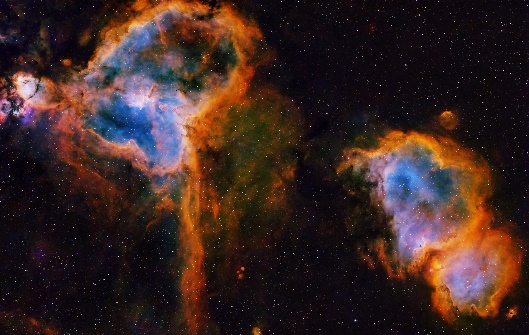 灵魂星云与心脏星云广域摄影作品 - HOPE D60拍摄