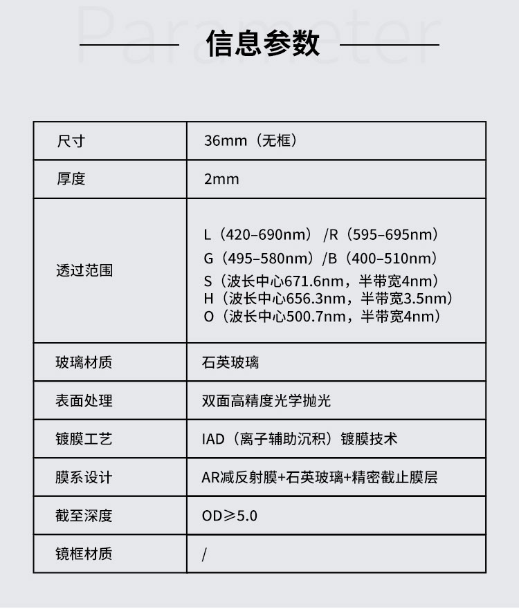 图谱天文36mm LRGB HSO天文滤镜安装图 - LRGB HSO滤镜