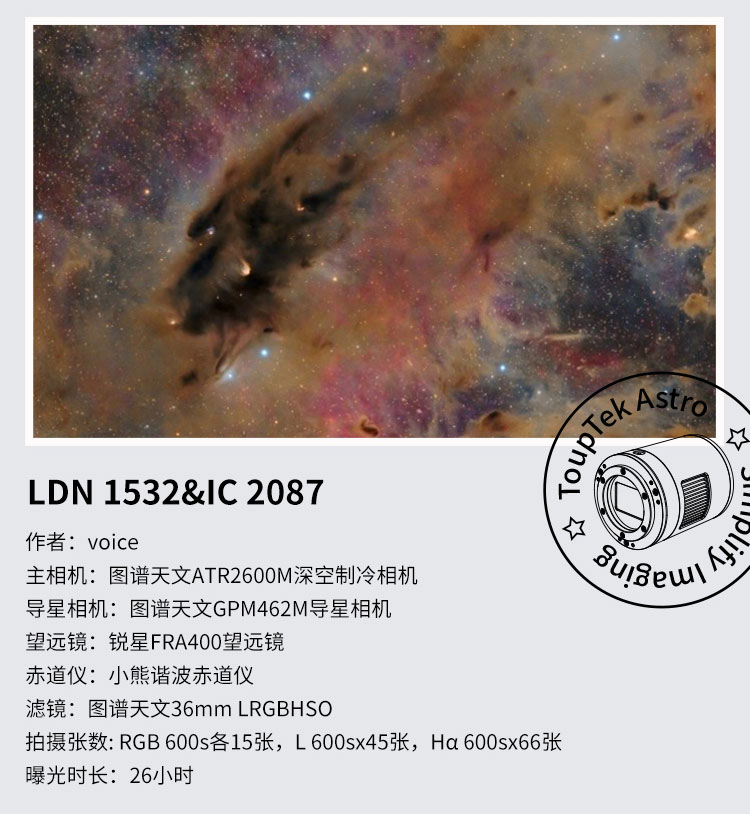 图谱天文36mm LRGB HSO天文滤镜成像效果展示三 - LRGB HSO滤镜