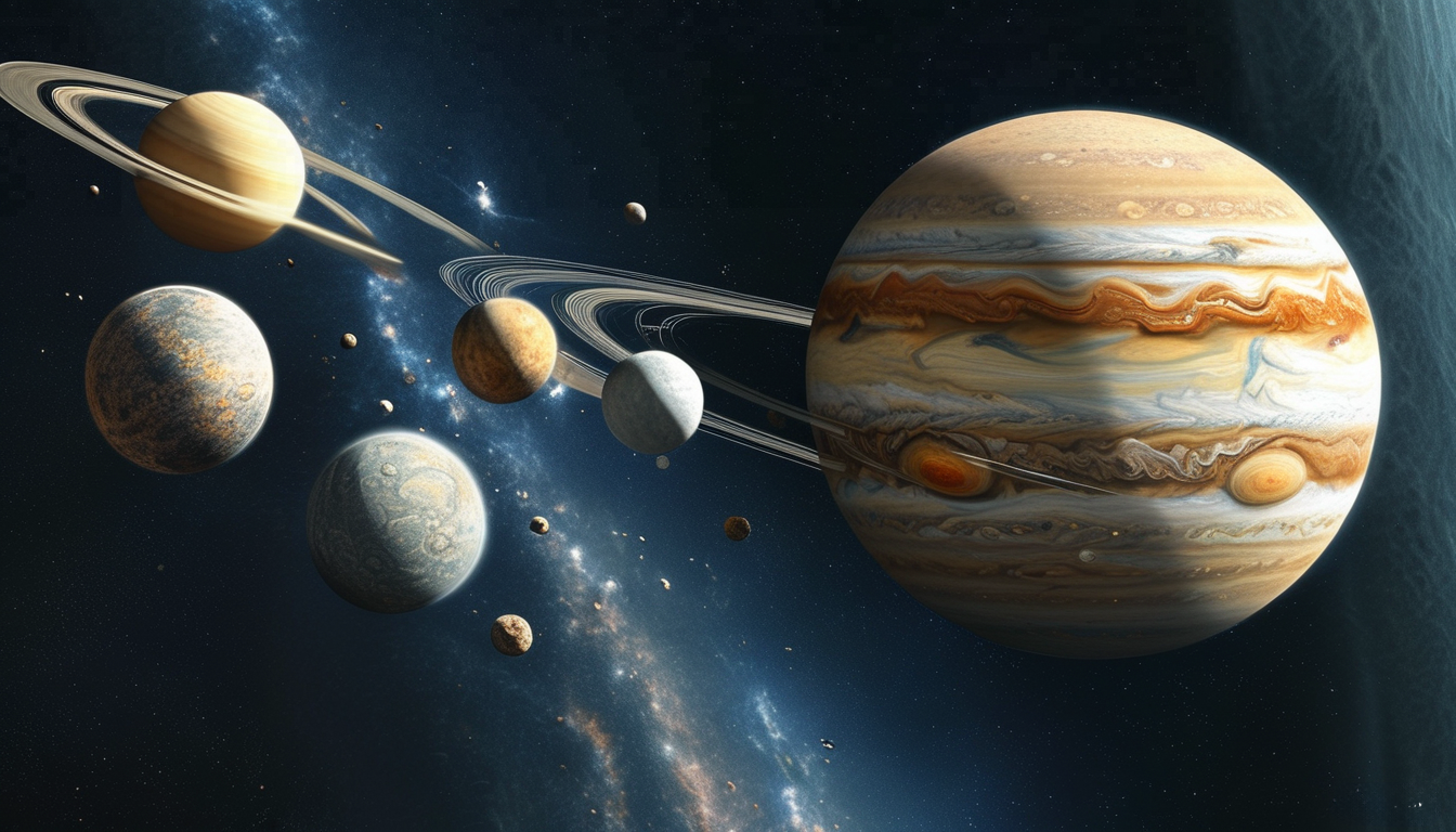 土星卫星家族示意图