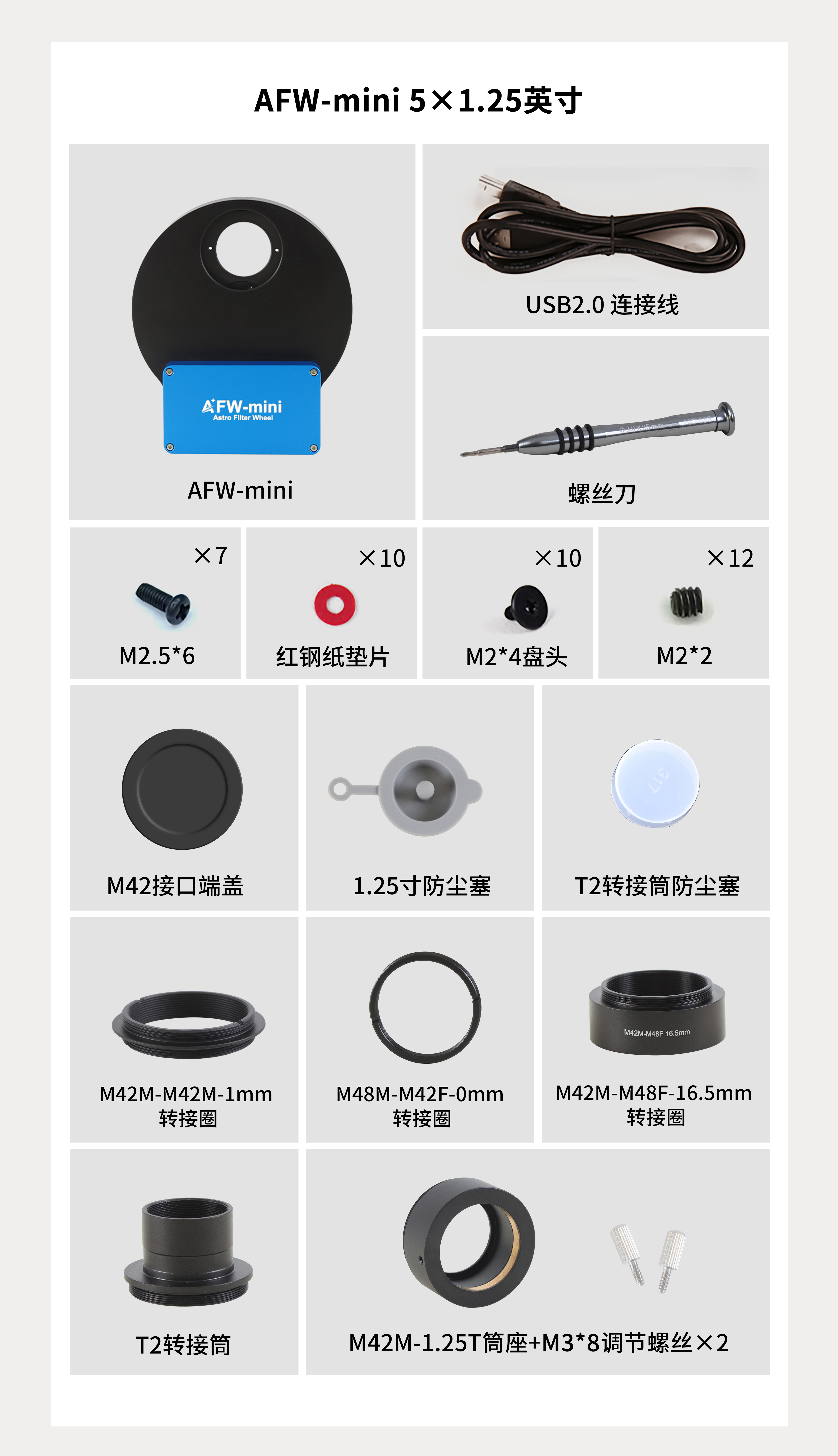AFW-mini 包装清单